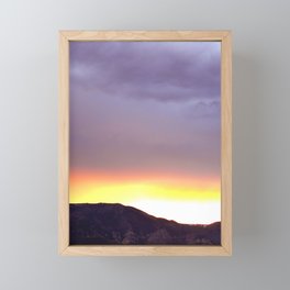 Wyoming Beartooth Mountain Sunset Framed Mini Art Print
