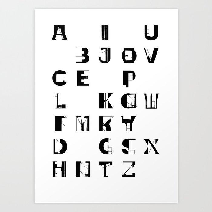 architecture alphabet Art Print