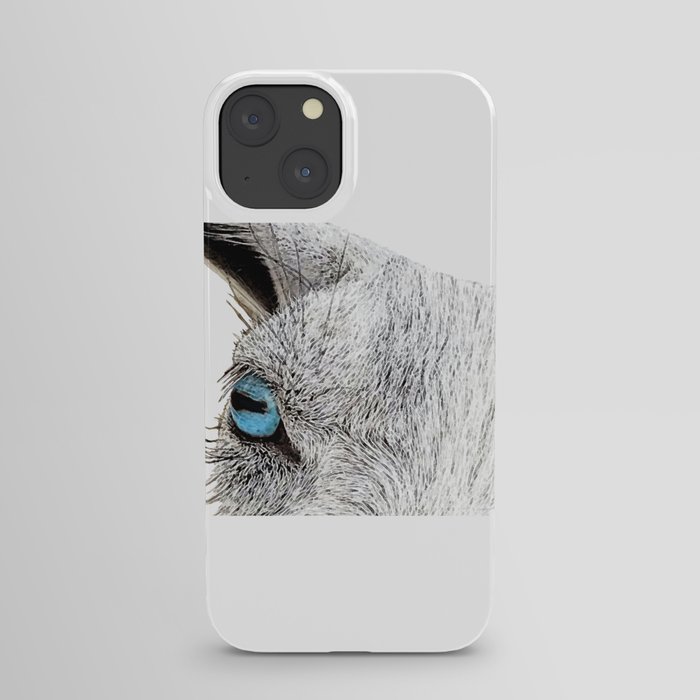 Crystal Clear Goat Eyes In Blue iPhone Case