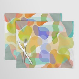 Spring summer vibrant colours abstract shapes Placemat