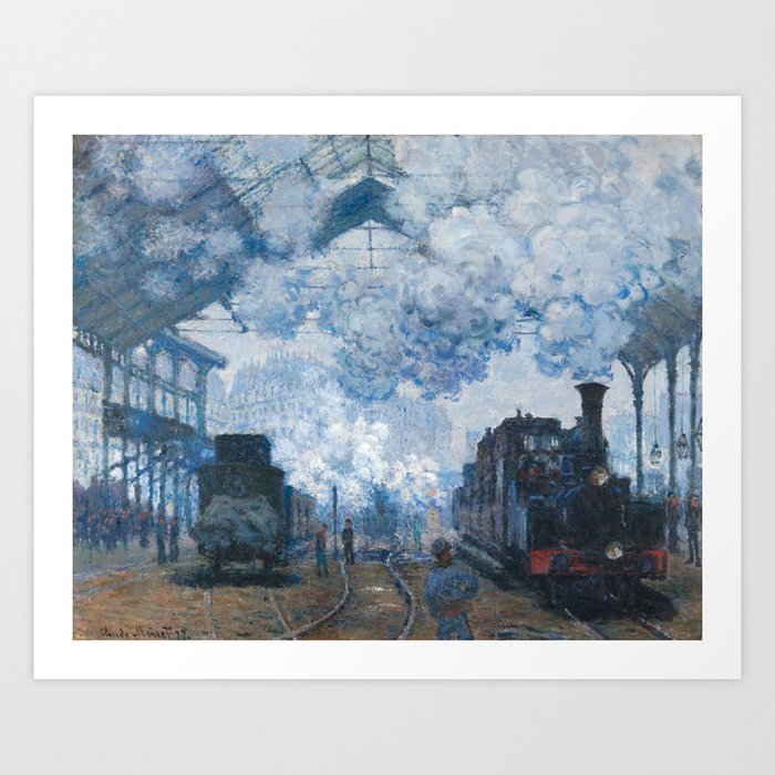Monet Arrival of a Train Art Print