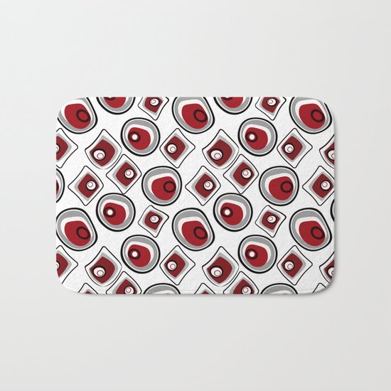 Abstraction. "Pebbles " on a white background . Bath Mat