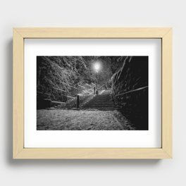 The Steps In The Snow Recessed Framed Print