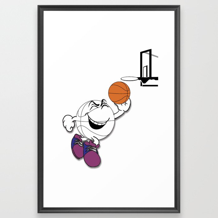 Basketball Comic Framed Art Print
