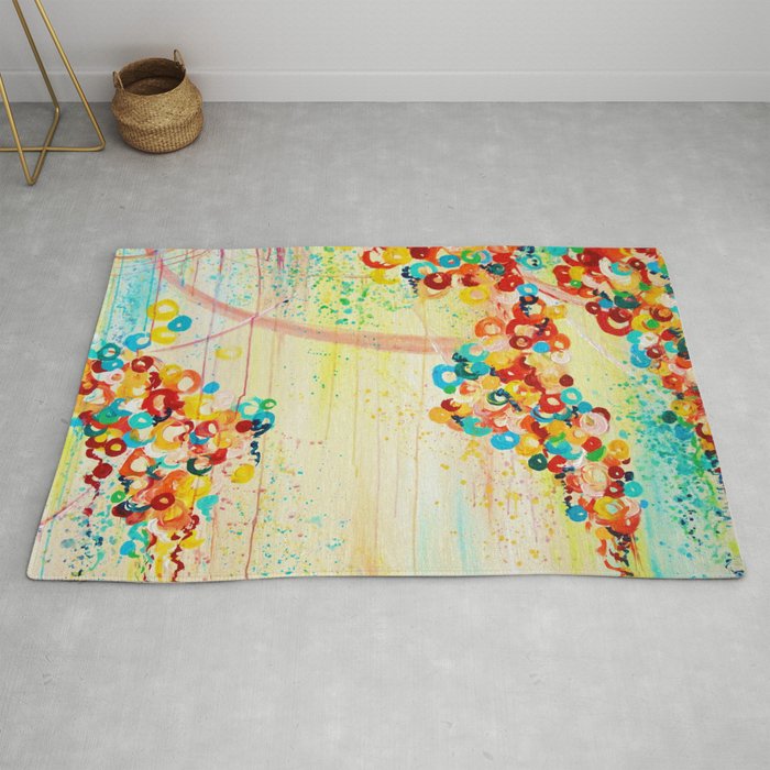 Summer In Bloom Beautiful Abstract Acrylic Painting Vibrant