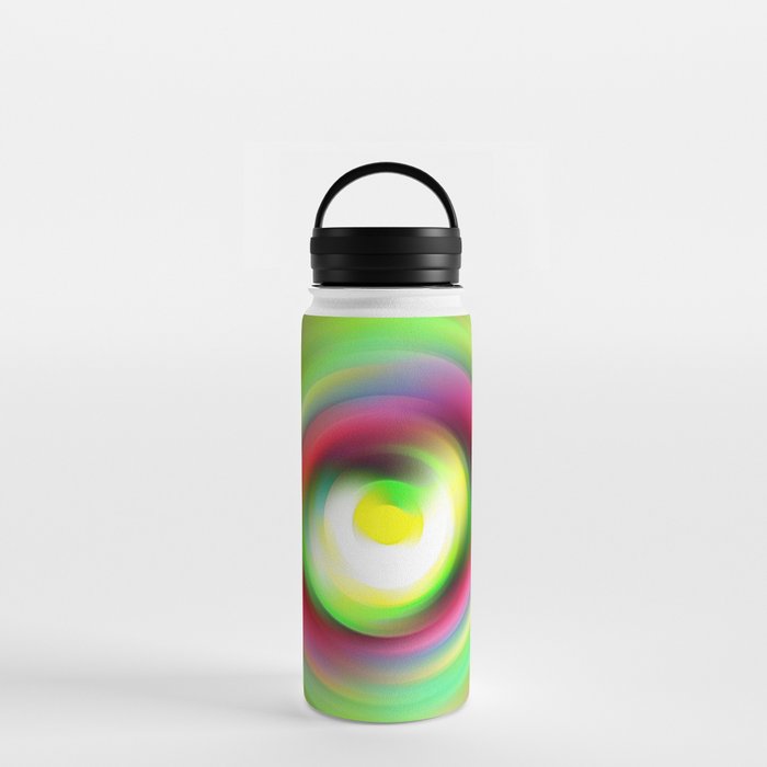 Abstract fluid green funnel Water Bottle