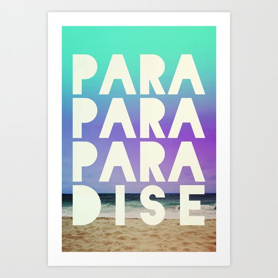 PARADISE (AQUA) Art Print