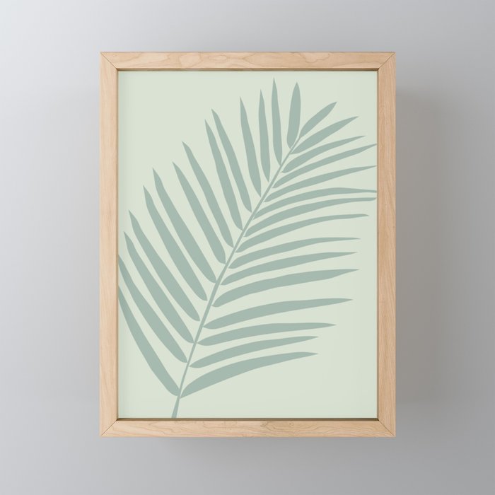 Palm Leaf Sage Framed Mini Art Print