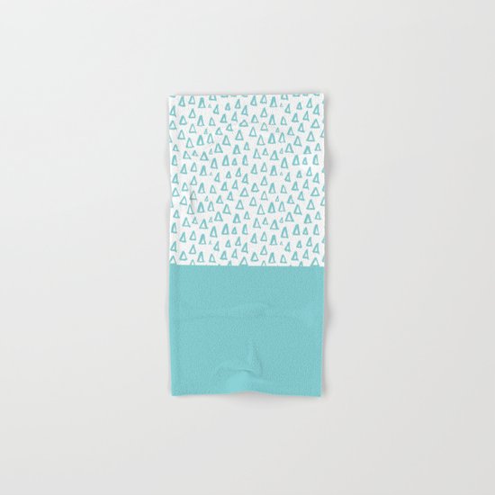 Triangles Mint Hand & Bath Towel
