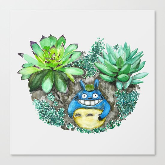 succulent plant set Canvas Print
