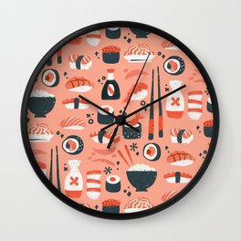 Sushi Dreams – Coral Wall Clock