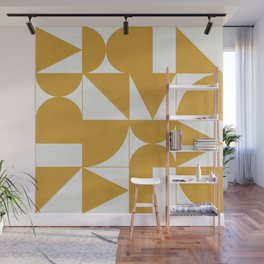 My Favorite Geometric Patterns No.13 - Mustard Yellow Wall Mural