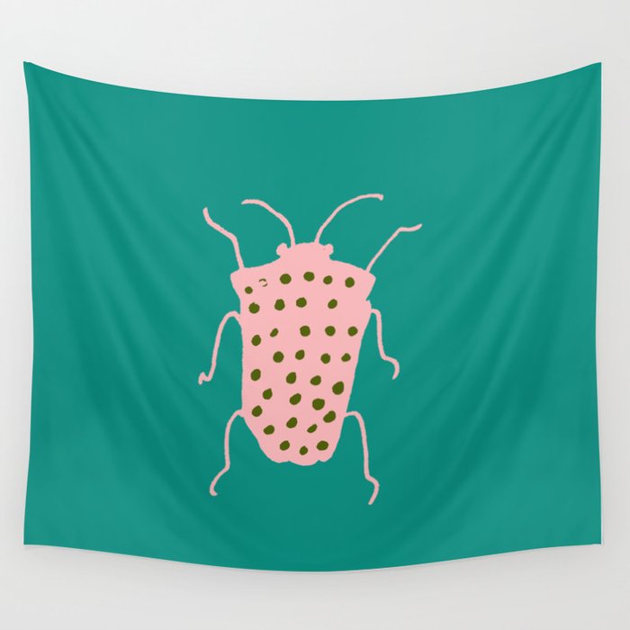 arthropod teal Wall Tapestry