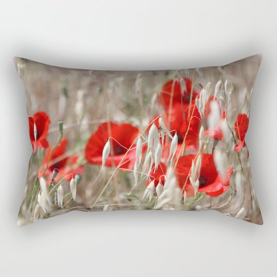 Poppies - JUSTART © Rectangular Pillow