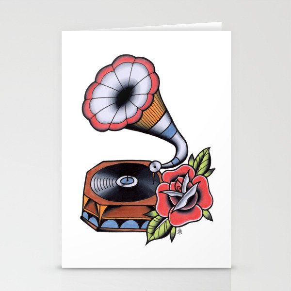 Gramophone Stationery Cards