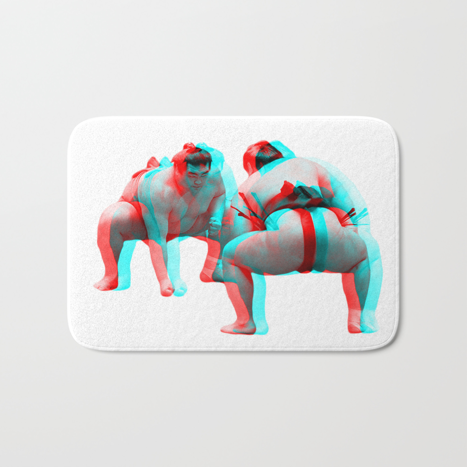 blootstelling Diploma Kantine 3D Sumo Wrestlers Bath Mat by MsGonzalez | Society6