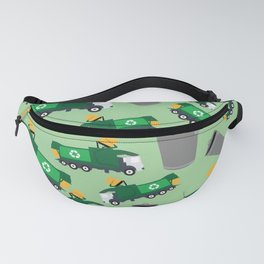 Recycling Garbage Truck Pattern Fanny Pack