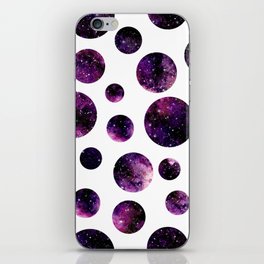 Galaxy Watercolor Circle Space Stars Cosmos iPhone Skin