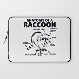 Sweet Raccoon Explanation Anatomy Of A Raccoon Laptop Sleeve