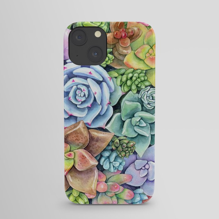 Watercolor Succulent Garden #49 iPhone Case