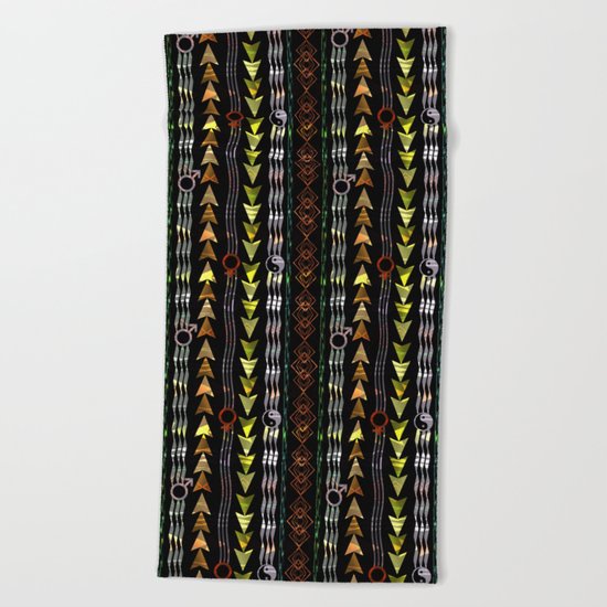 Abstract ethnic pattern. Beach Towel