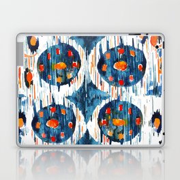 BLUE CIRCLES IKAT Laptop & iPad Skin