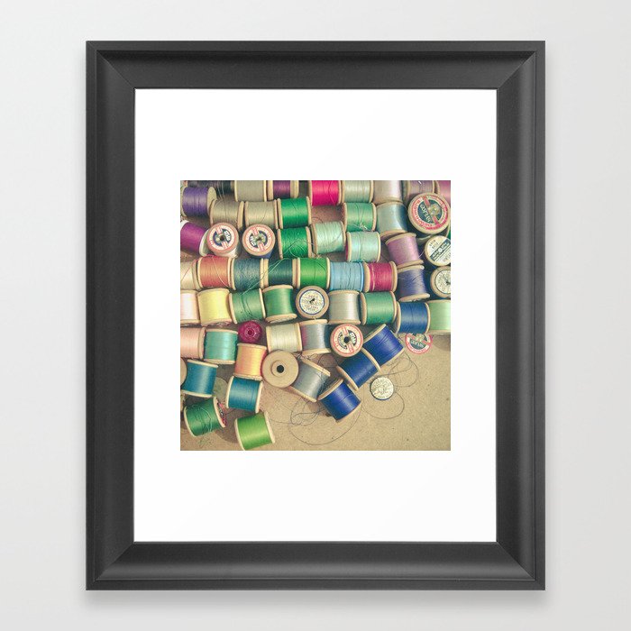 Cotton Reels Framed Art Print by Cassia Beck | Society6