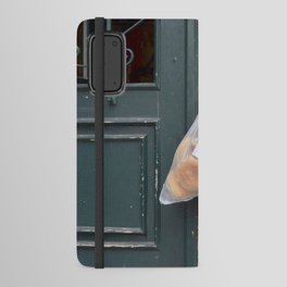 Good neighbors | Bakery delivery order hanging on the front door | Porto, Portugal Android Wallet Case