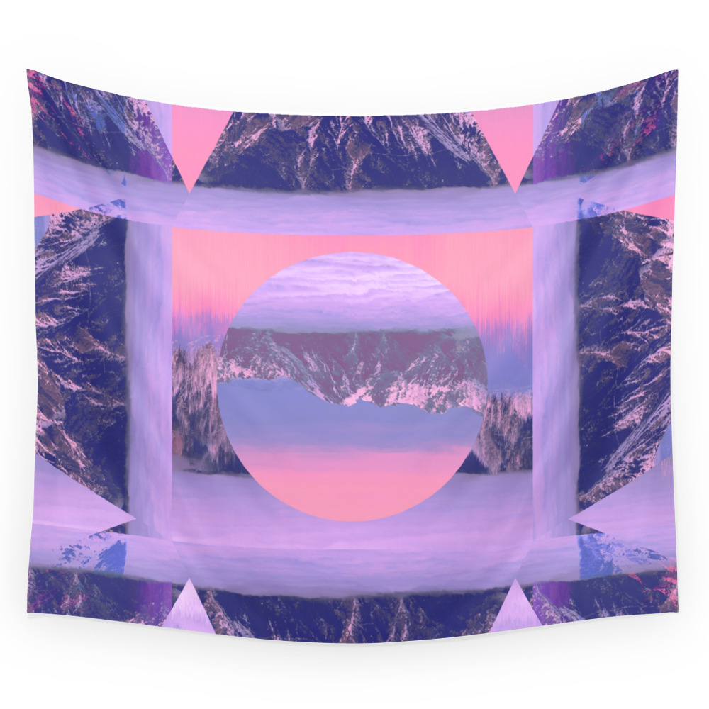 Mountain Duplicates Wall Tapestry by susurrationstudio