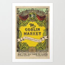 The Goblin Market King in Yellow Poster Art Print