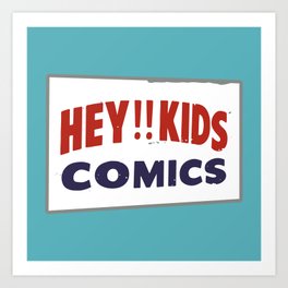 Hey Kids! Comics Spinner Rack Sign Art Print