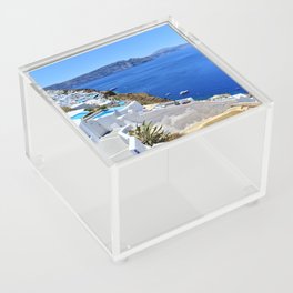 Santorini, Greece, Cobalt Blue Sea, Ocean Views Acrylic Box