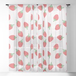Strawberries Delight Sheer Curtain