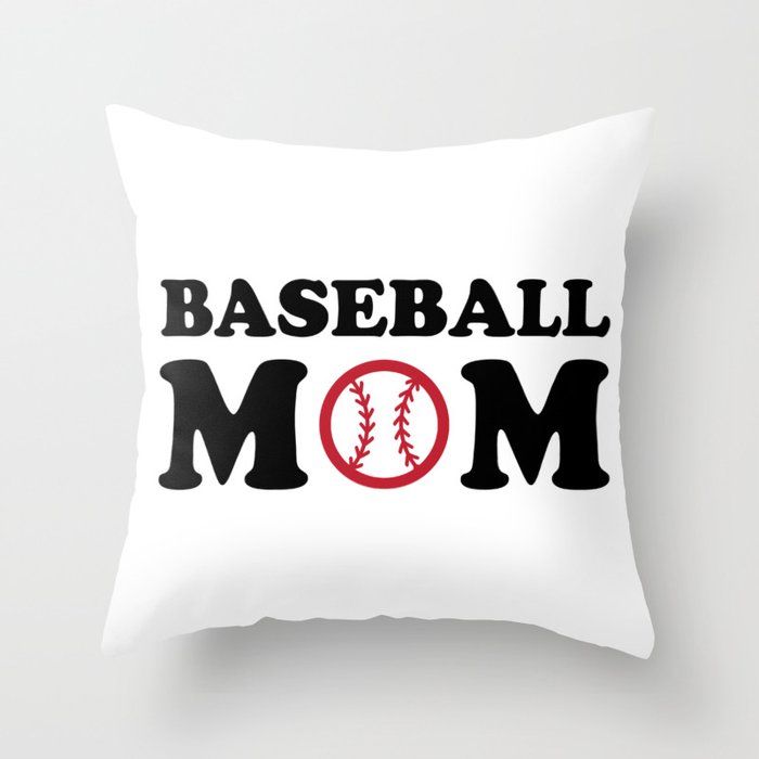Baseball Mom Throw Pillow