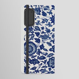 Blue Flower Pattern Android Wallet Case