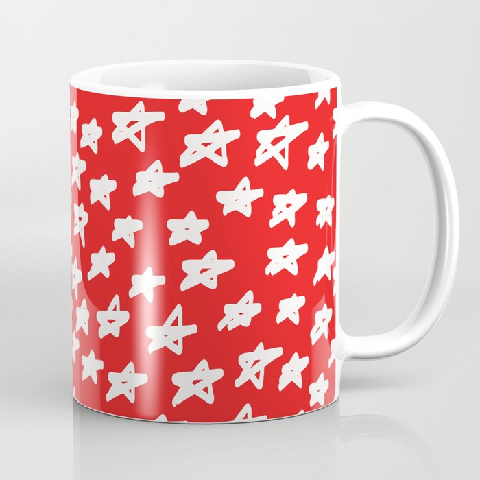 Stars on red background Coffee Mug