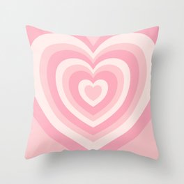 Pink Love Hearts  Throw Pillow