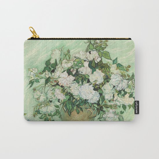 Vase with Pink Roses by Vincent van Gogh Carry-All Pouch