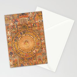 Himalayan Jain Cosmic Diagram Gujarat 1500s Stationery Card