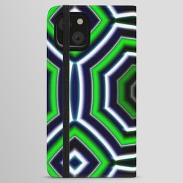 Spaceship Pattern Design iPhone Wallet Case