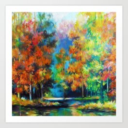 Autumn in the forest Art Print