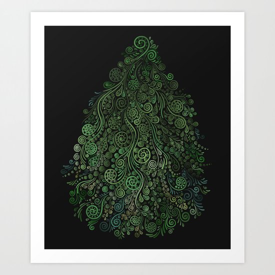 Fantasy Tree Greenery Art Print