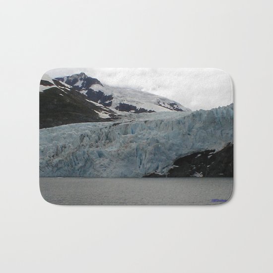 TEXTURES -- A Face of Portage Glacier Bath Mat