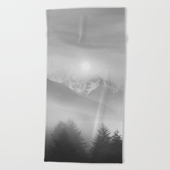 Pastel vibes 11 Black and White Beach Towel