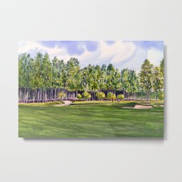 Pinehurst Golf Course No2 Hole 17 Metal Print | Pinehurstno2, Best100Golf, Billholkhamart, Painting, Golfpaintings, Holkhampaintings, Signaturegolfholes, Pinehurst17Thhole, Watercolor, Usopenchampionship 
