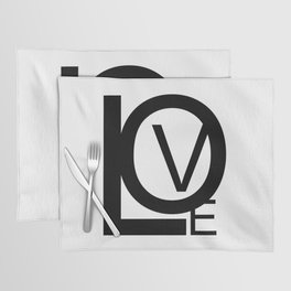 Modern Love Art In Black And White Placemat