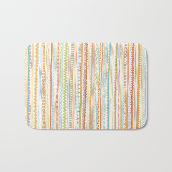 Pencil Doodles Bath Mat