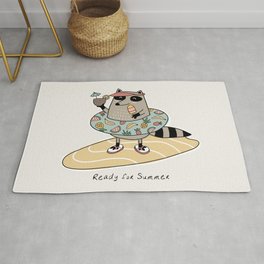 Ready for Summer - Raccoon - Off-White Beige Rug