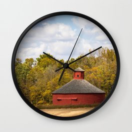 Round Barn in Parke County Indiana Art Print Wall Clock