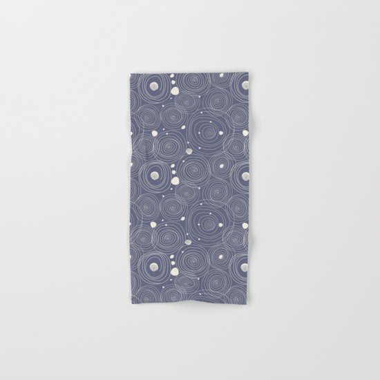 Blue Scribbles Pattern 08 Hand & Bath Towel